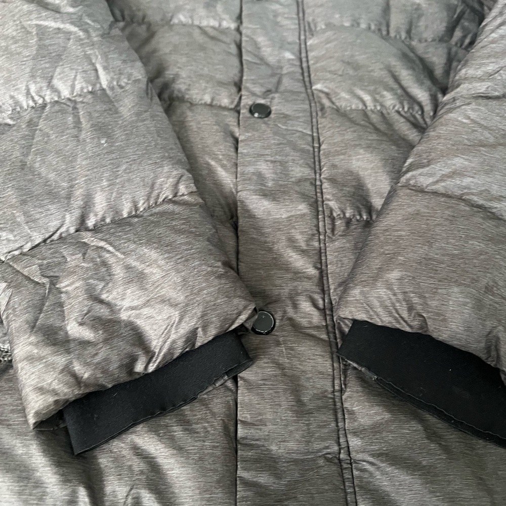 Calvin Klein Metallic Gray Puffer Jacket - Picture 2 of 12